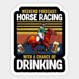 Weekend Forecast Horse Racing Sticker